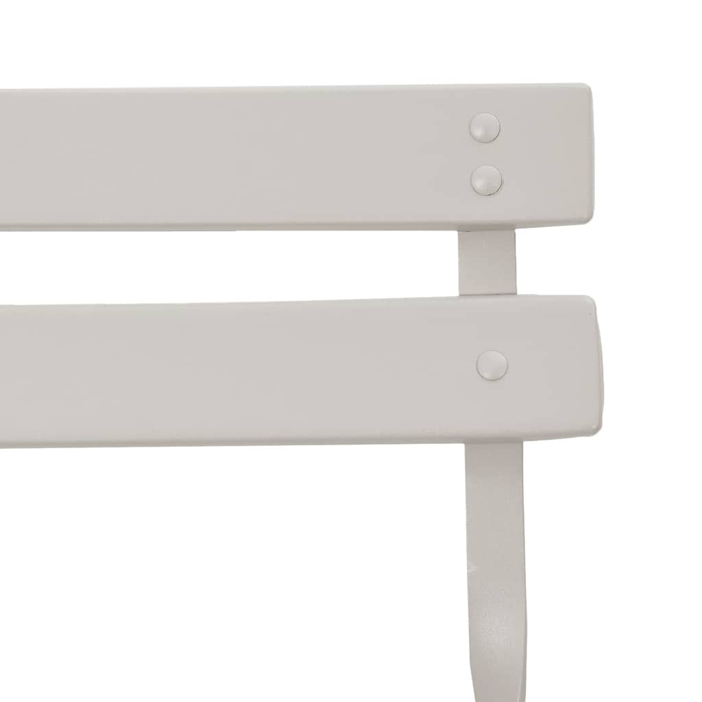 vidaXL Πτυσσόμενη Καρέκλα Κήπου 2 pcs Μπεζ 42 x 46 x 82εκ Μέταλλο