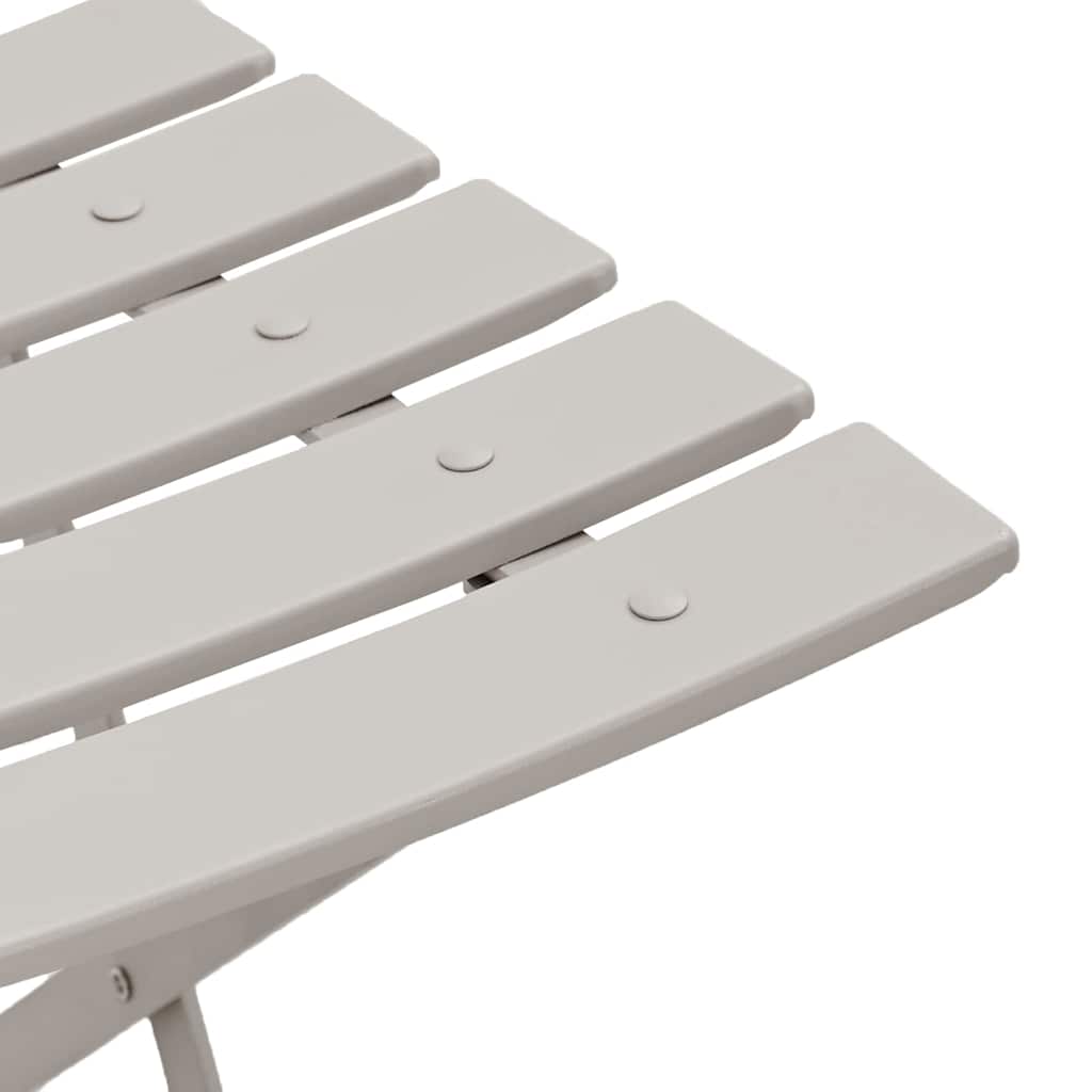 vidaXL Πτυσσόμενη Καρέκλα Κήπου 2 pcs Μπεζ 42 x 46 x 82εκ Μέταλλο