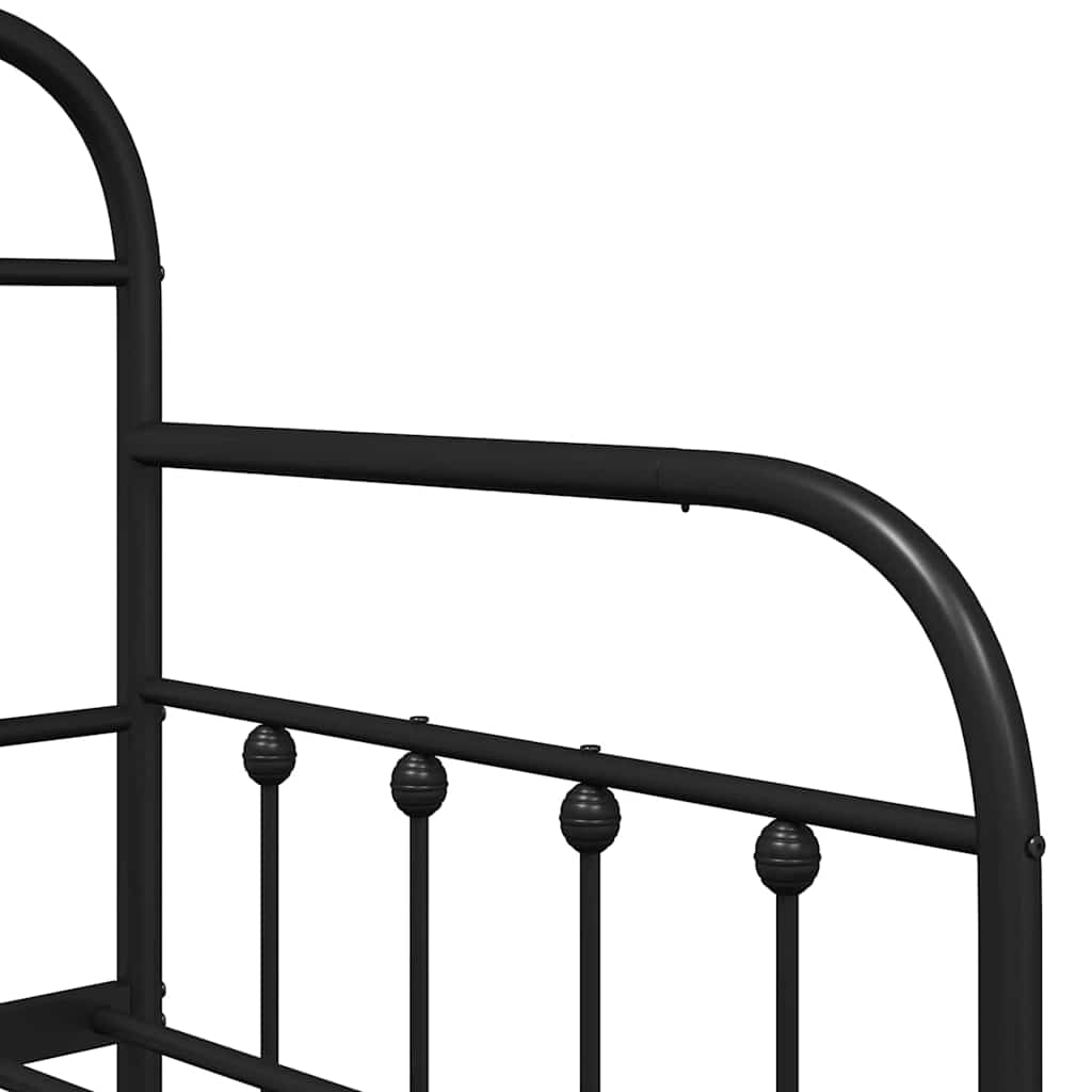 vidaXL Σκελετός κρεβατιού ημέρας Μαύρο 75 x 190 cm
