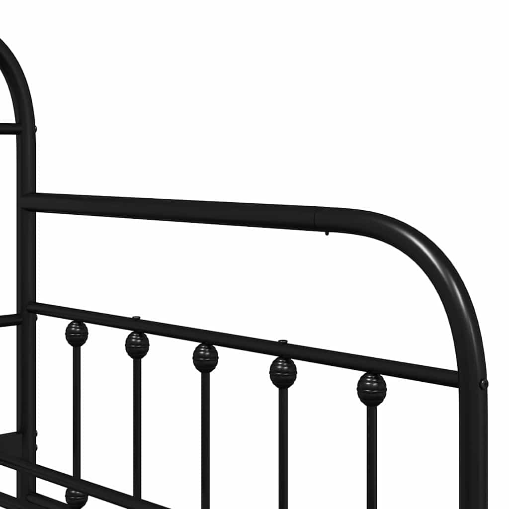 vidaXL Σκελετός κρεβατιού ημέρας Μαύρο 100 x 200 cm