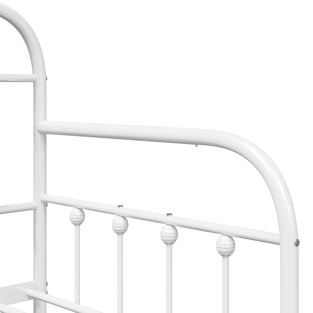 vidaXL Σκελετός κρεβατιού ημέρας Λευκό 75 x 190 cm