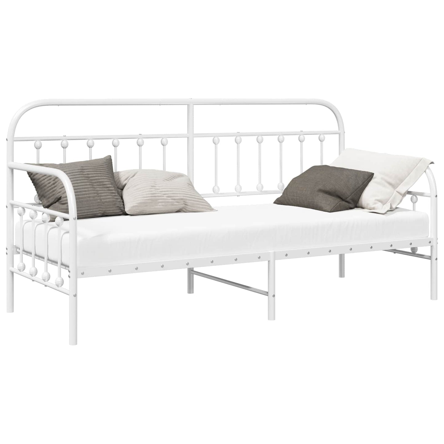 vidaXL Σκελετός κρεβατιού ημέρας Λευκό 75 x 190 cm
