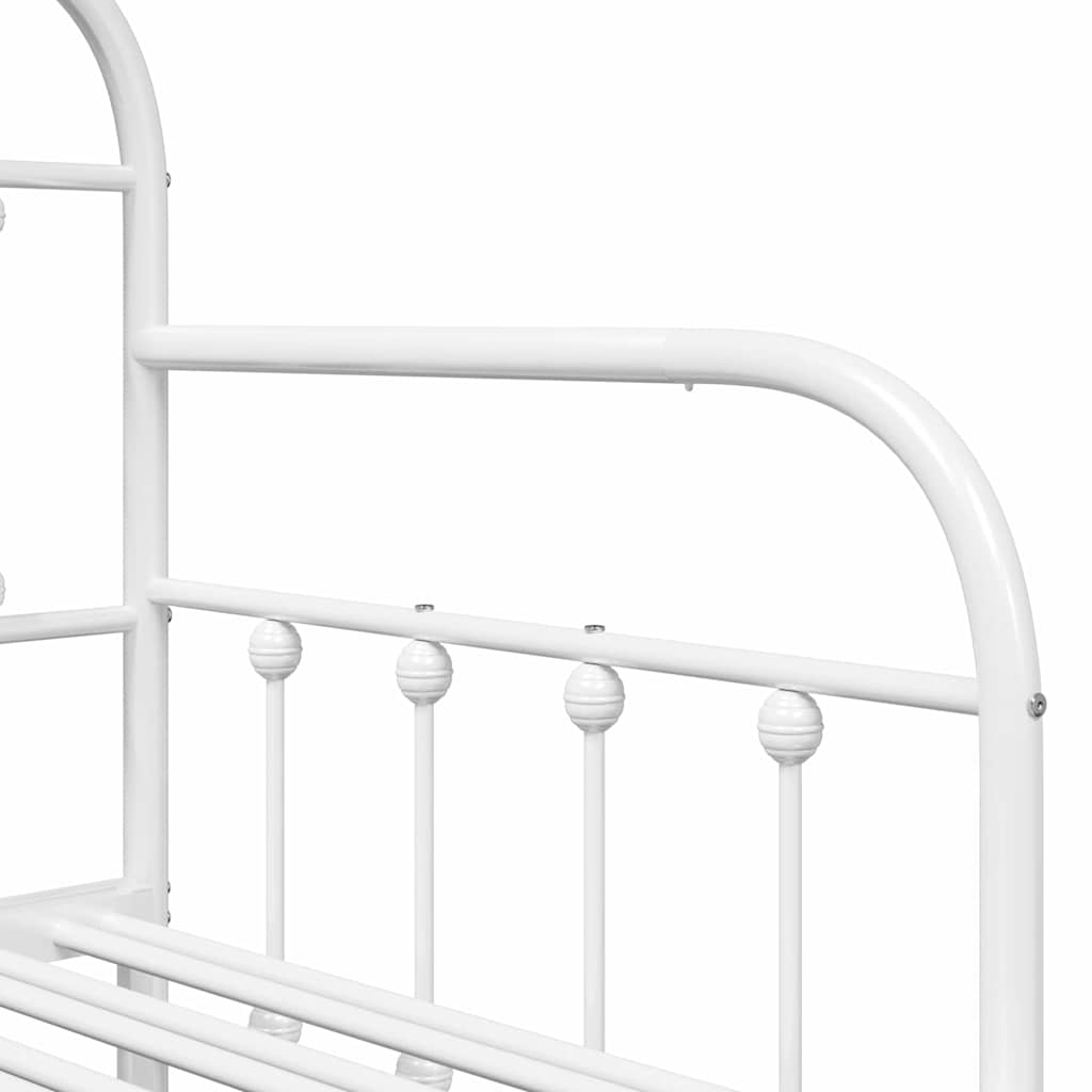 vidaXL Σκελετός κρεβατιού ημέρας Λευκό 75 x 190 cm