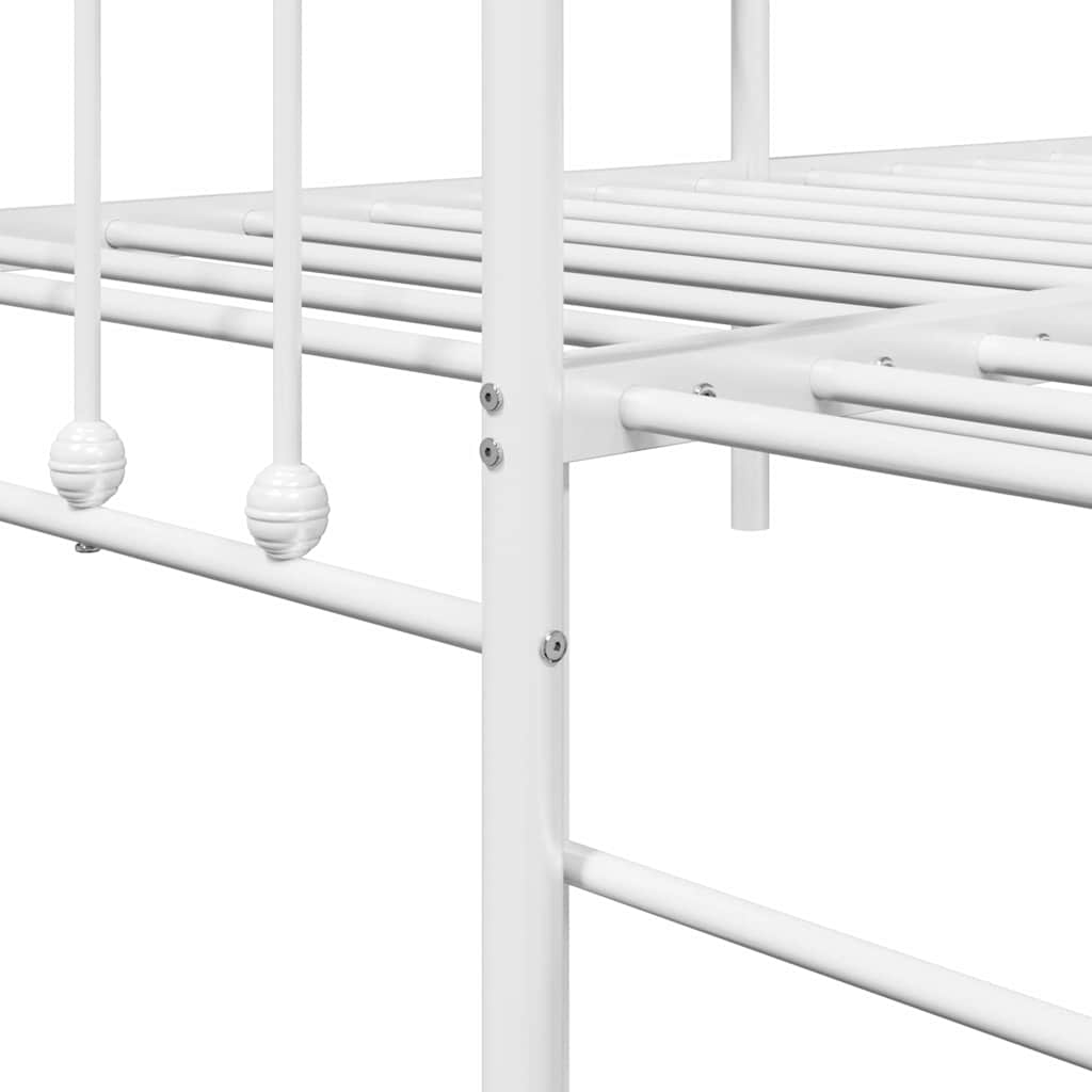 vidaXL Σκελετός κρεβατιού ημέρας Λευκό 75 x 190 cm