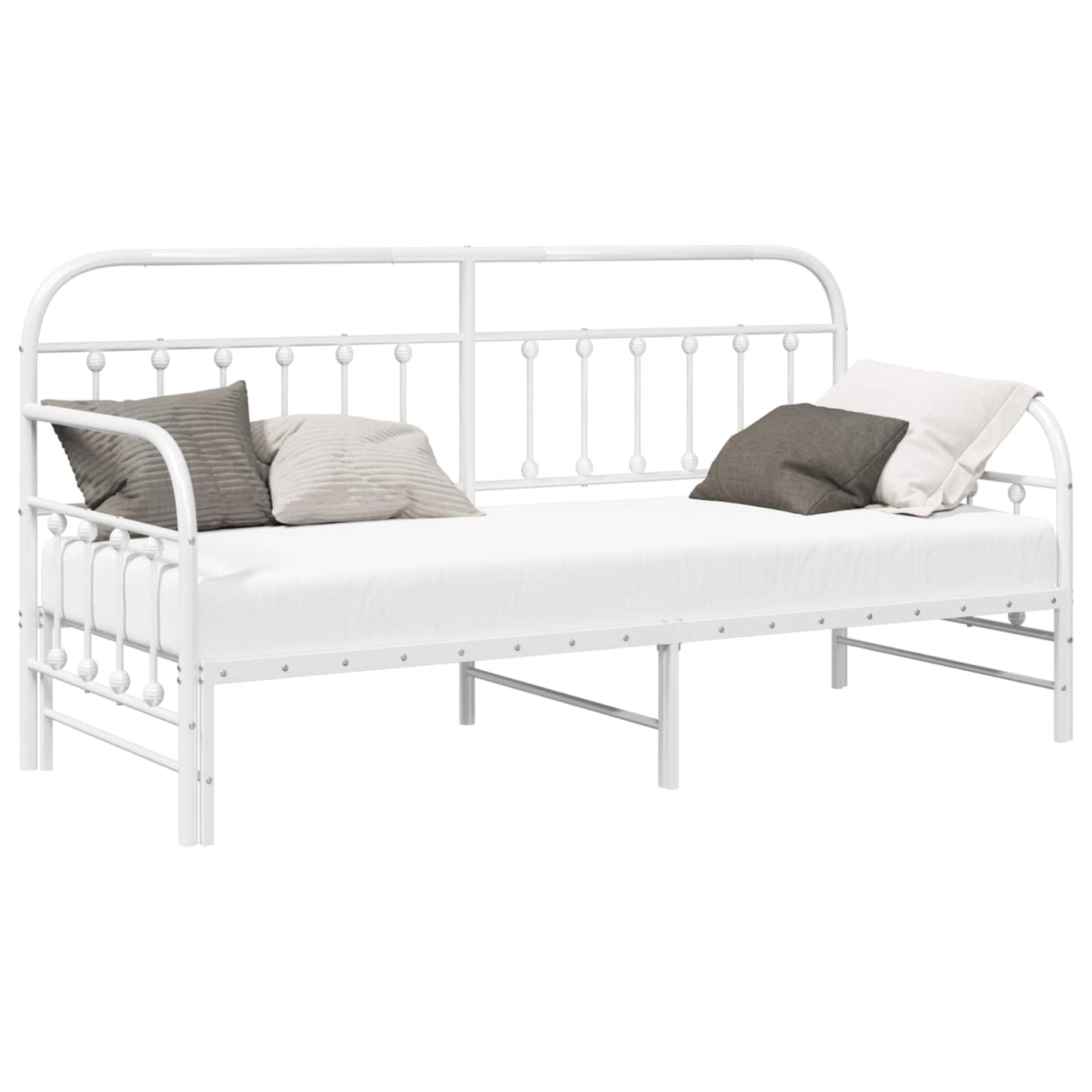 vidaXL Σκελετός κρεβατιού ημέρας Λευκό 75 x 190 cm