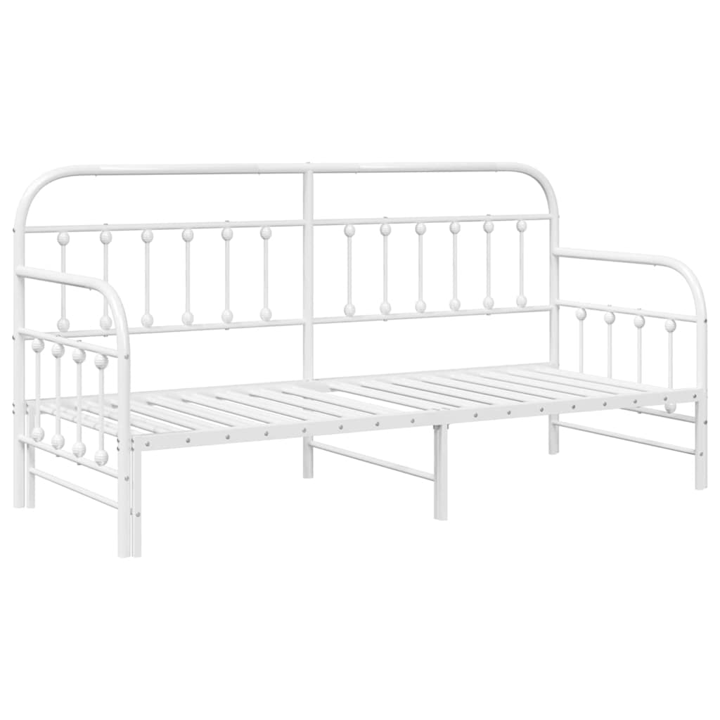 vidaXL Σκελετός κρεβατιού ημέρας Λευκό 75 x 190 cm