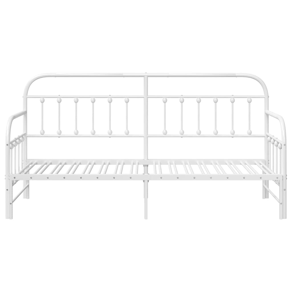 vidaXL Σκελετός κρεβατιού ημέρας Λευκό 75 x 190 cm