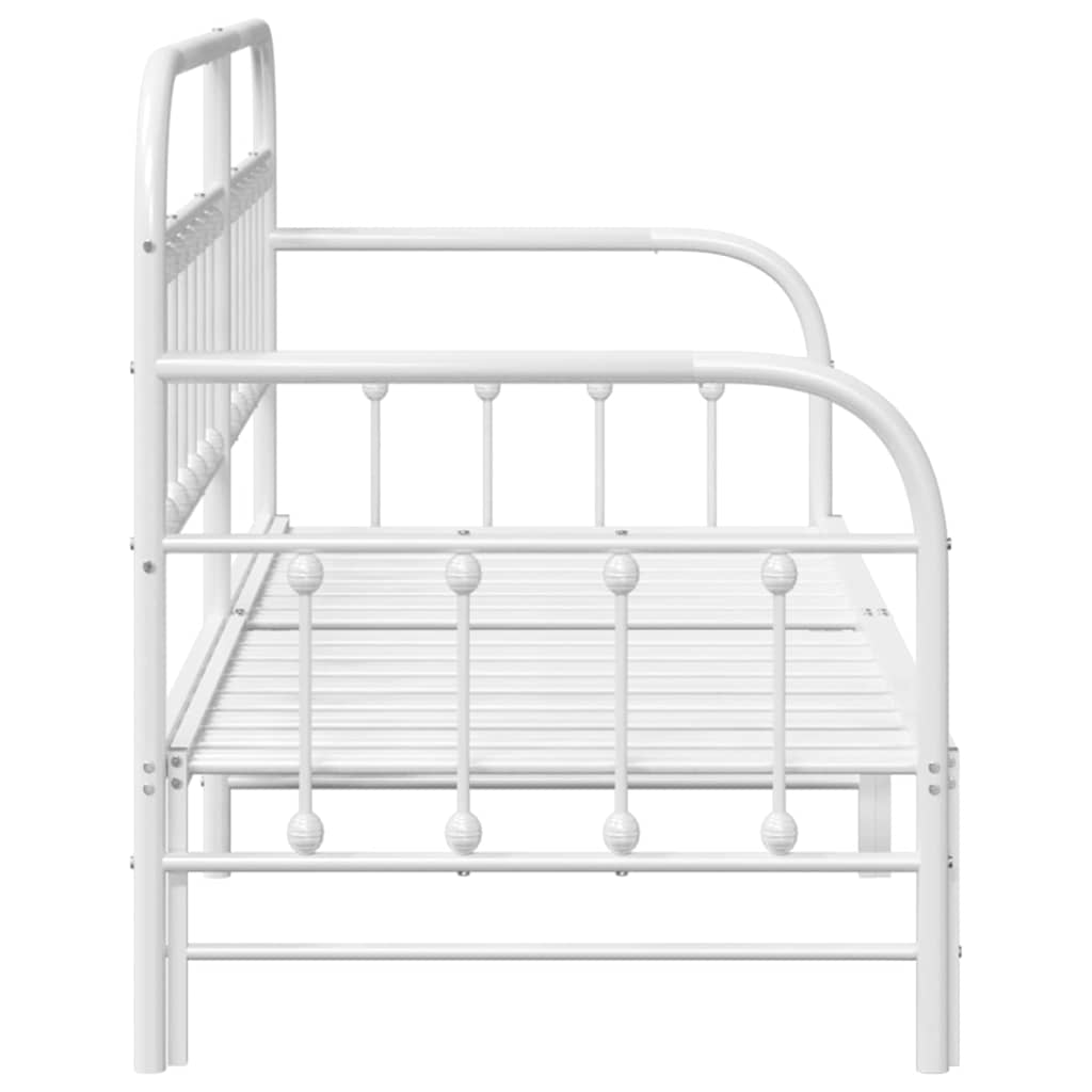 vidaXL Σκελετός κρεβατιού ημέρας Λευκό 75 x 190 cm