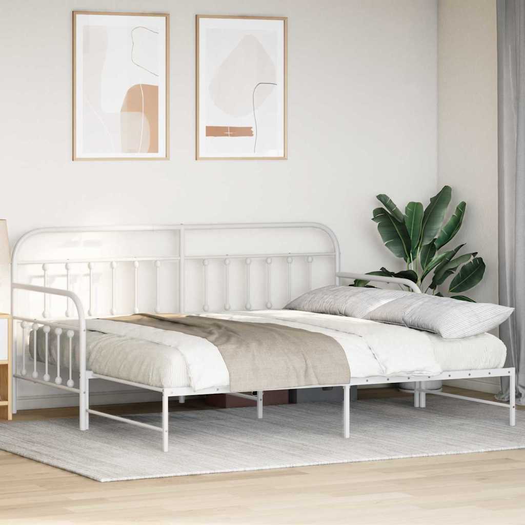 vidaXL Σκελετός κρεβατιού ημέρας Λευκό 90 x 190 cm