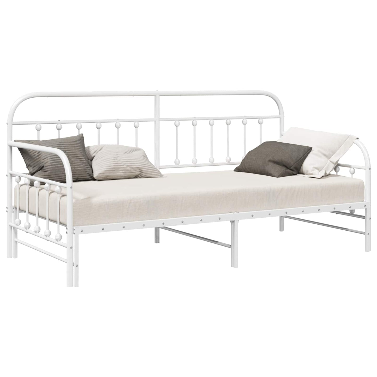 vidaXL Σκελετός κρεβατιού ημέρας Λευκό 90 x 190 cm
