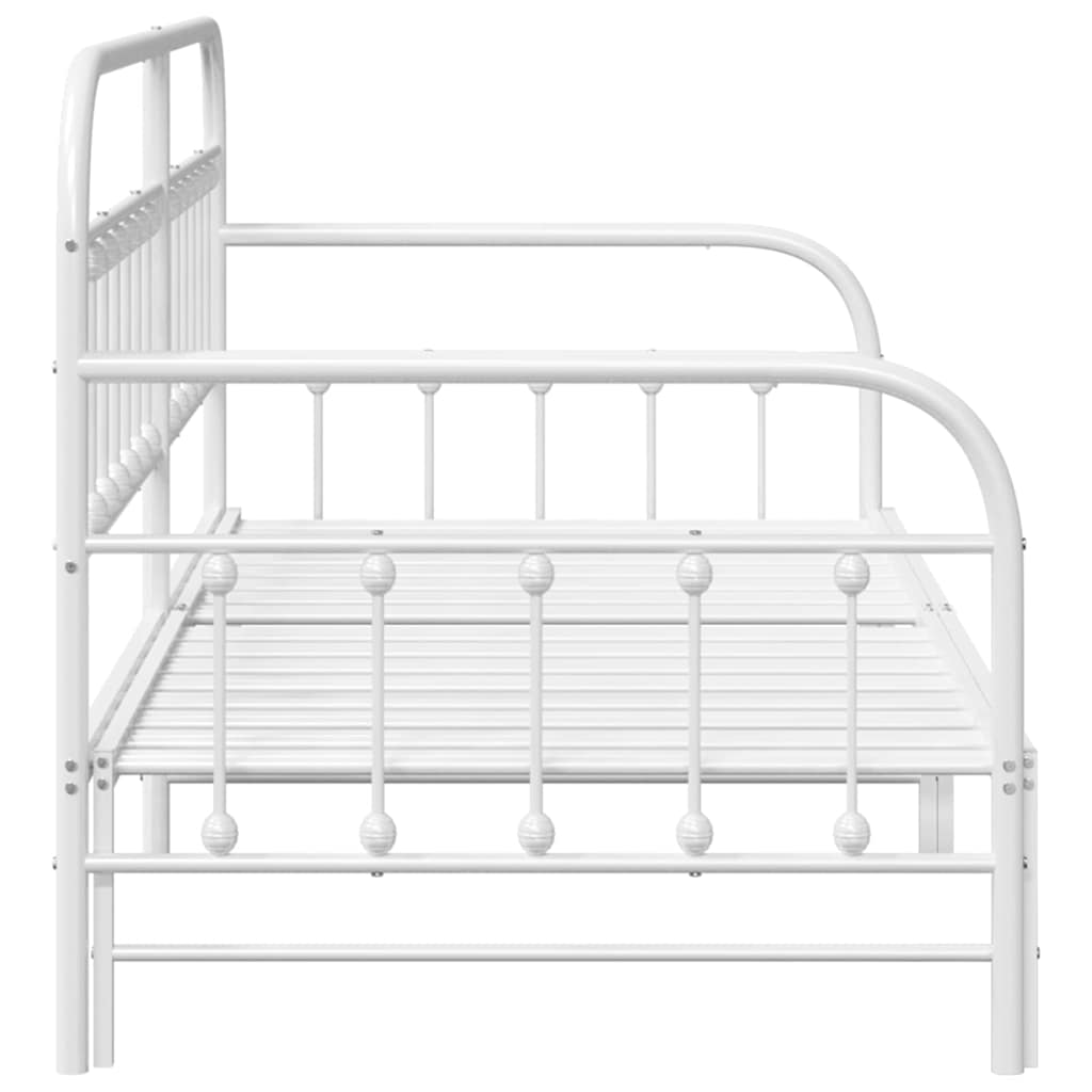 vidaXL Σκελετός κρεβατιού ημέρας Λευκό 90 x 190 cm