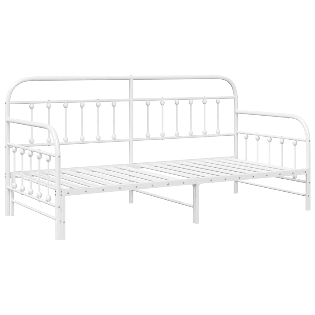 vidaXL Σκελετός κρεβατιού ημέρας Λευκό 90 x 200 cm
