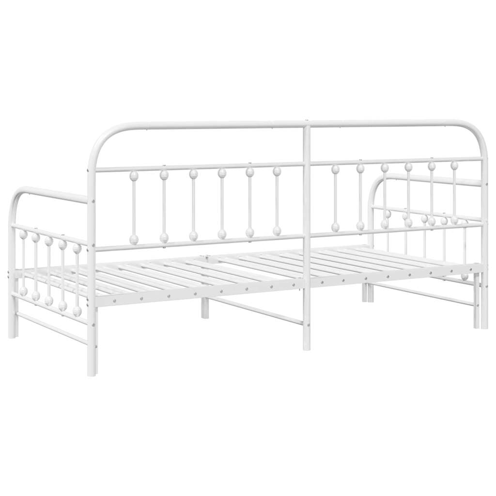 vidaXL Σκελετός κρεβατιού ημέρας Λευκό 90 x 200 cm