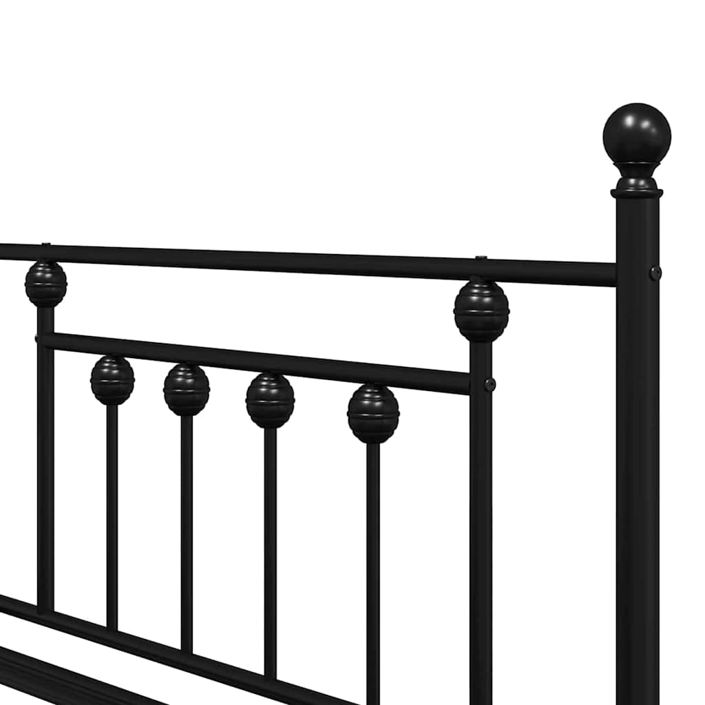 vidaXL Σκελετός κρεβατιού ημέρας Μαύρο 90 x 200 cm Ατσάλι