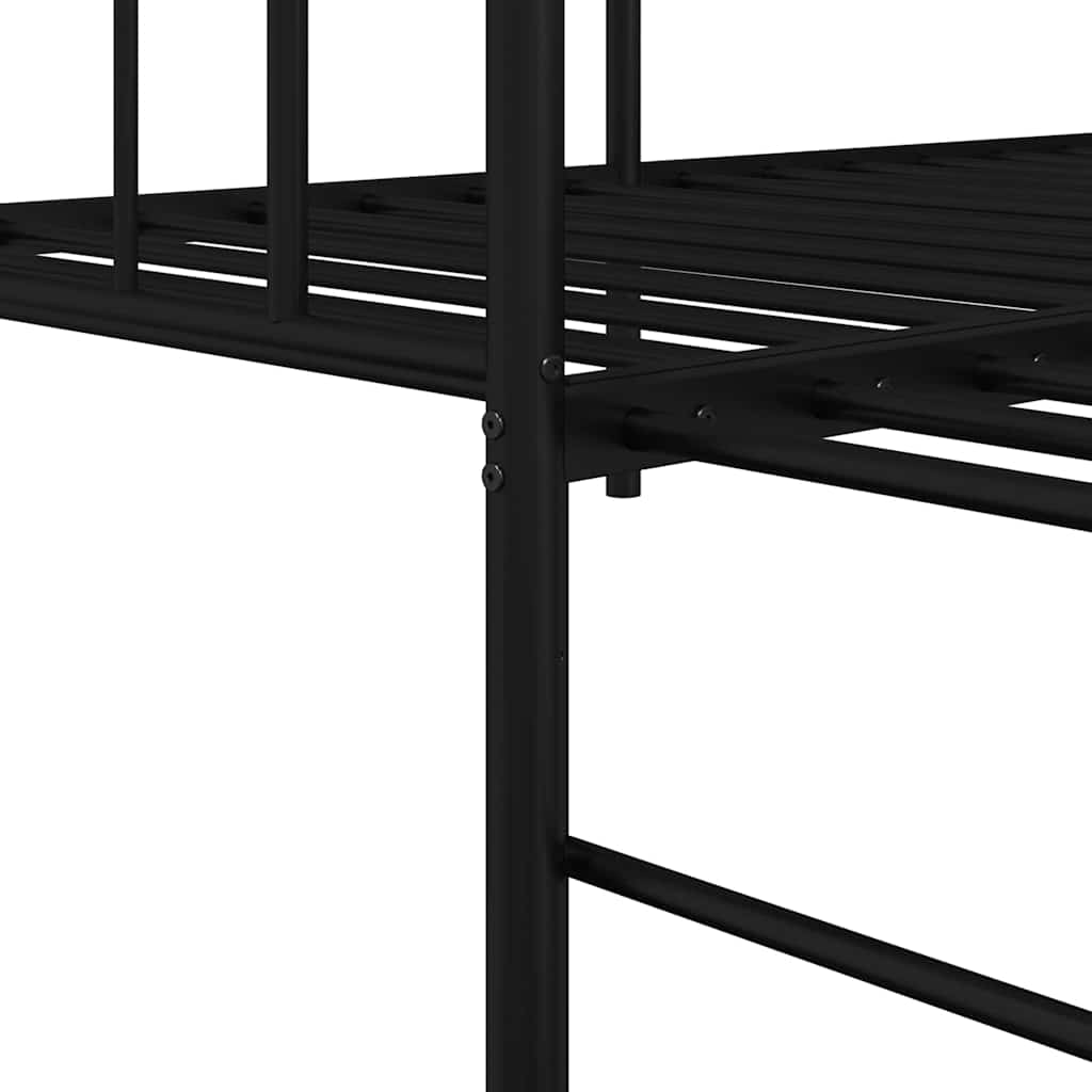 vidaXL Σκελετός κρεβατιού ημέρας Μαύρο 90 x 200 cm Ατσάλι