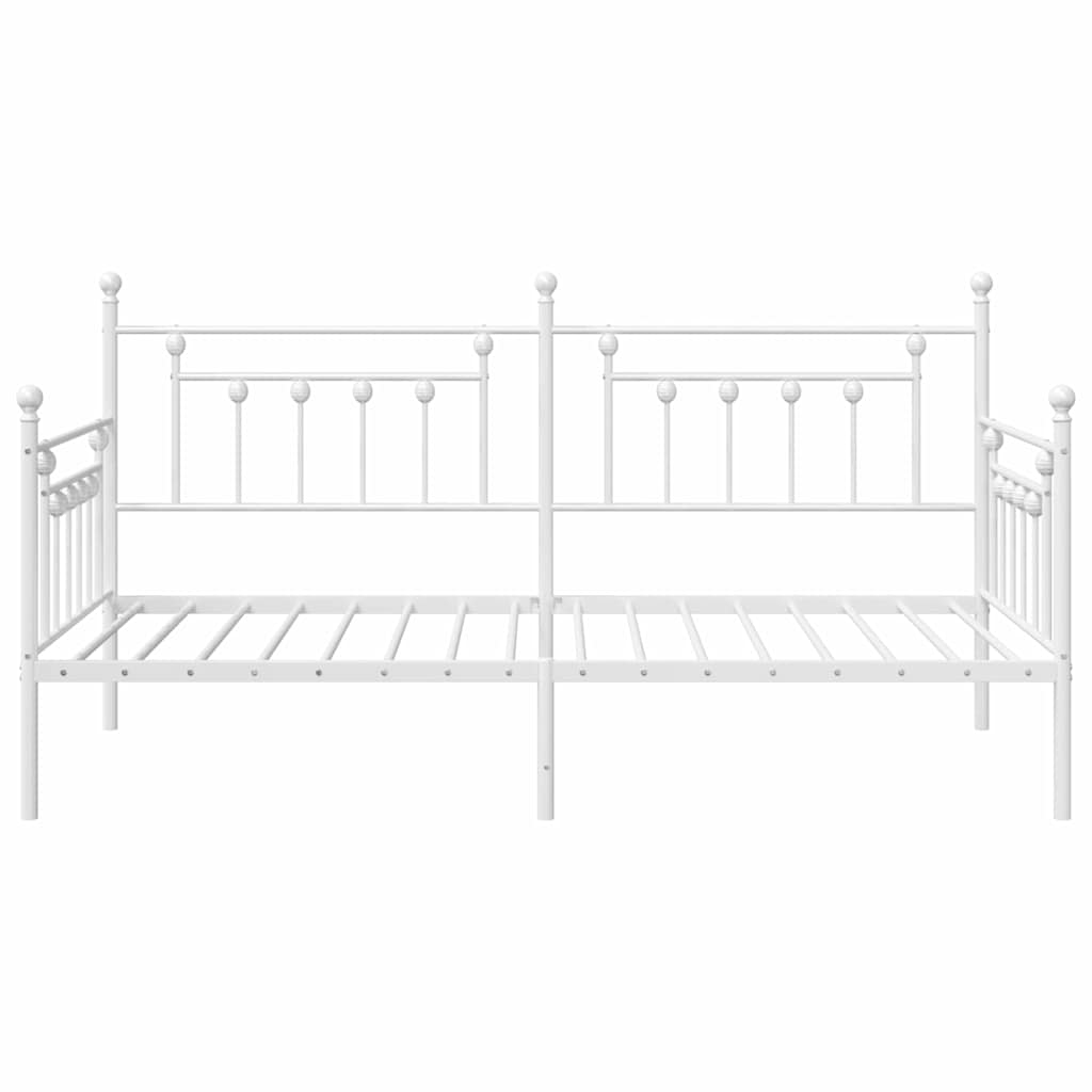 vidaXL Σκελετός κρεβατιού ημέρας Λευκό 100 x 190 cm Ατσάλι