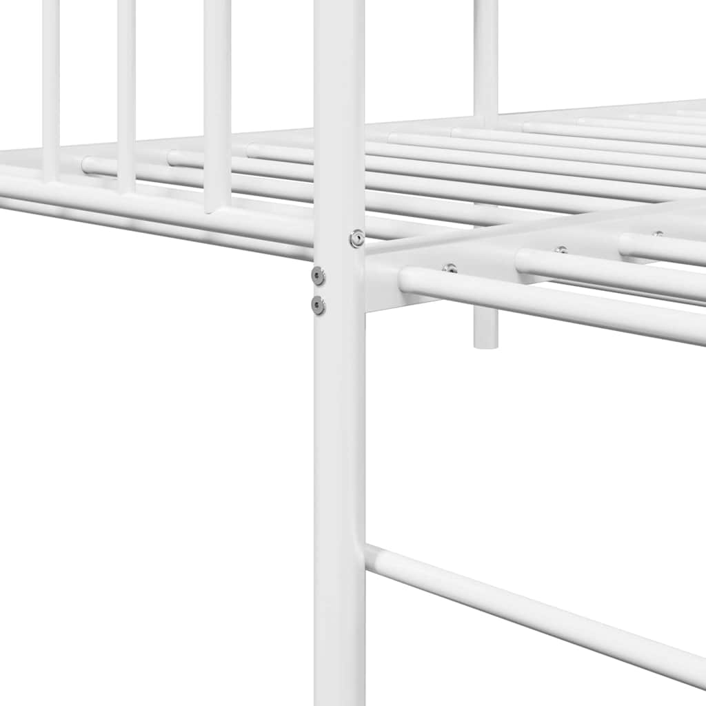 vidaXL Σκελετός κρεβατιού ημέρας Λευκό 75 x 190 cm Ατσάλι