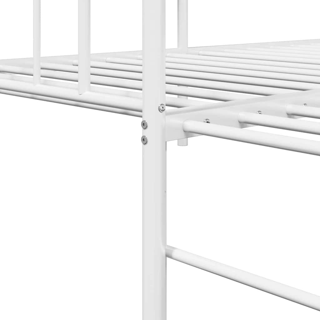 vidaXL Σκελετός κρεβατιού ημέρας Λευκό 100 x 190 cm Ατσάλι