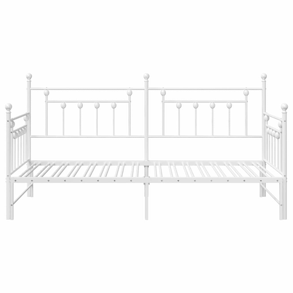 vidaXL Σκελετός κρεβατιού ημέρας Λευκό 100 x 190 cm Ατσάλι