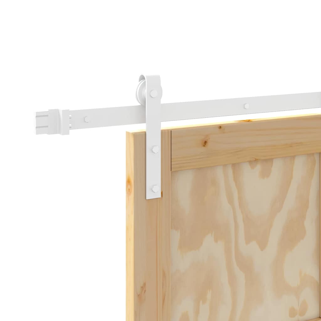 vidaXL Συρόμενη Πόρτα Φυσικό και λευκό 86 x 211 cm