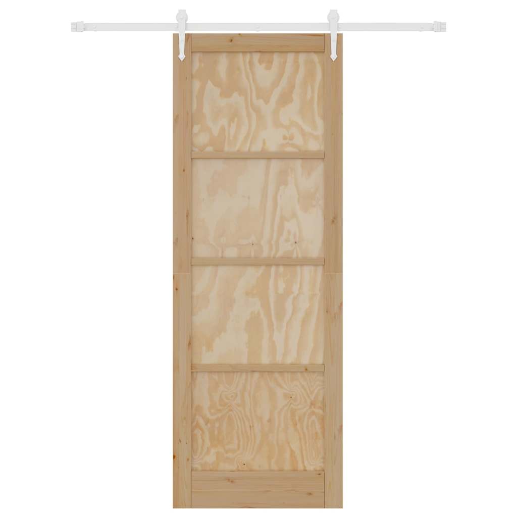 vidaXL Συρόμενη Πόρτα Άλλο ORKDAL Φυσικό και λευκό 83 x 232 εκ.