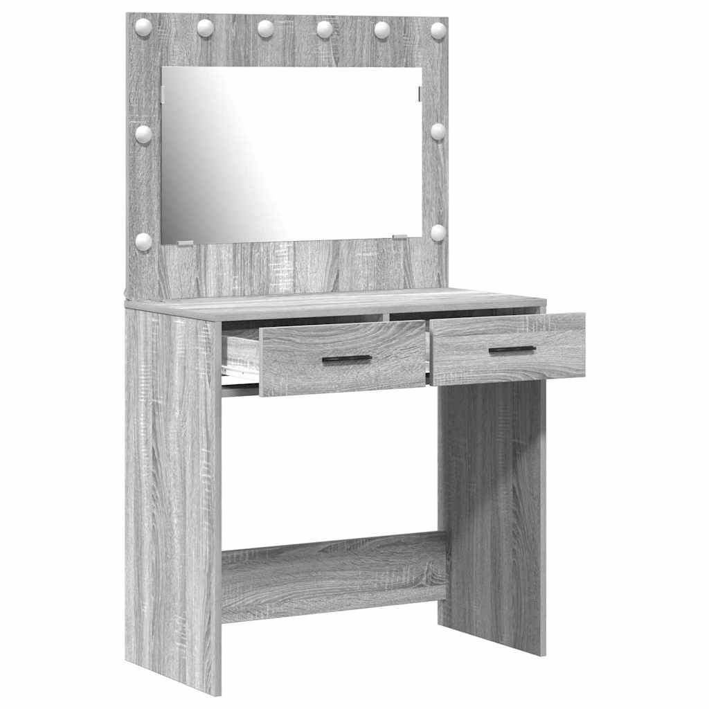 vidaXL Τραπέζι περιποίησης Γκρίζο Σονομα 78,5 x 41 x 135 εκ