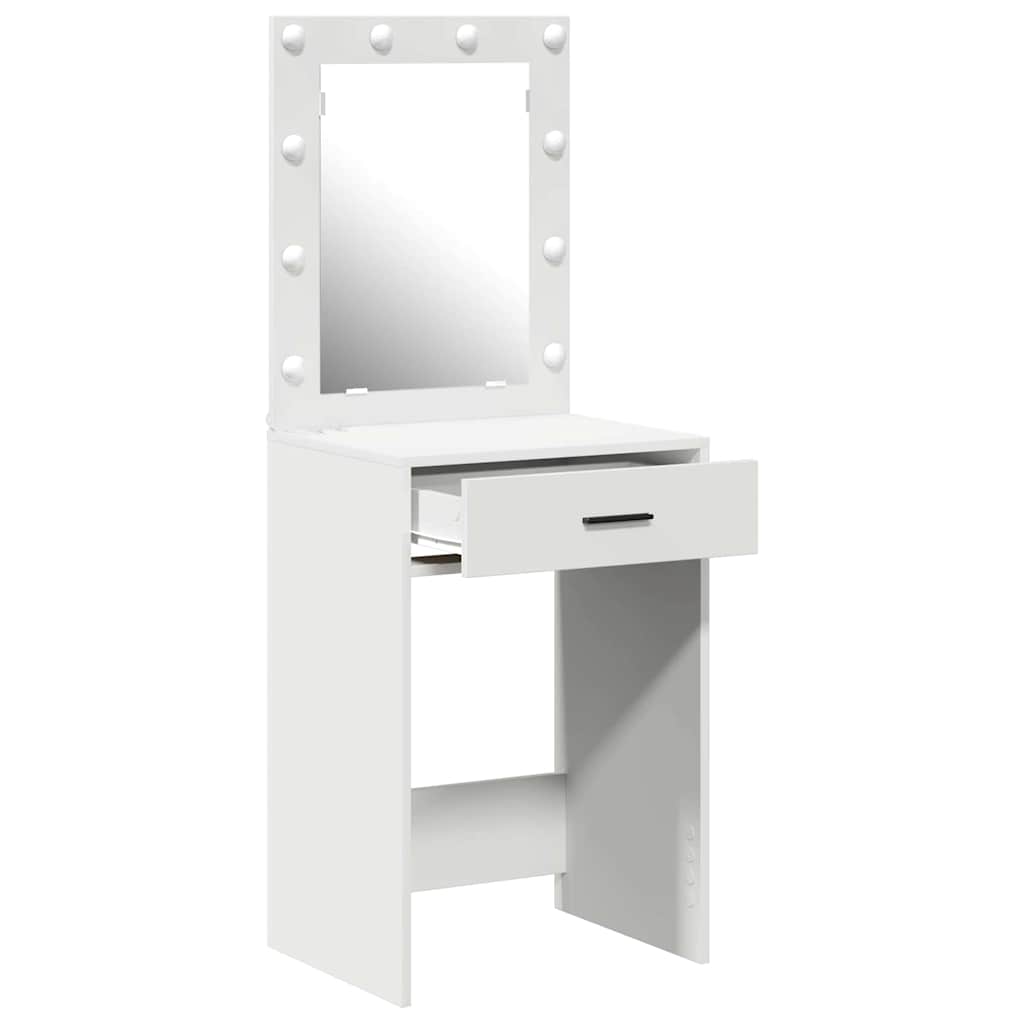 vidaXL Τραπέζι περιποίησης Λευκό 50 x 41 x 135 εκ Επεξεργασμένο Ξύλο