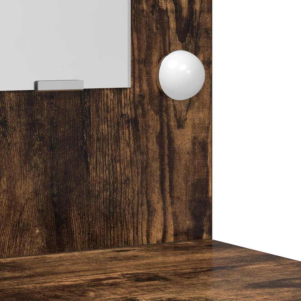 vidaXL Τραπέζι περιποίησης Καπνιστό Δρύς 50 x 41 x 135 εκ