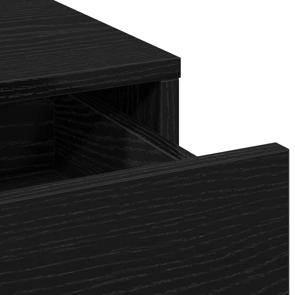 vidaXL Highboard Μαύρη δρυς 40 x 41 x 135 εκ. Επεξεργασμένο ξύλο