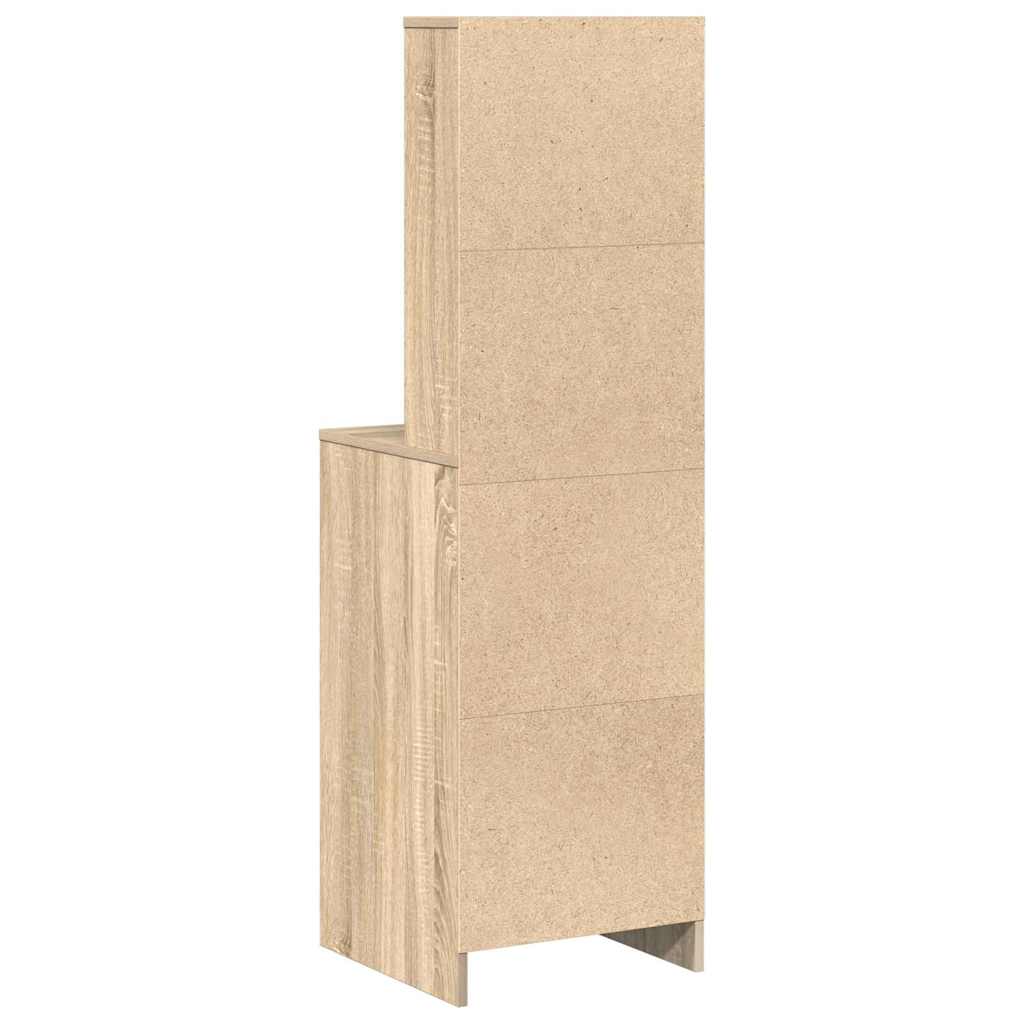 vidaXL Highboard Sonoma Δρυς 40 x 41 x 135 εκ. Επεξεργασμένο ξύλο