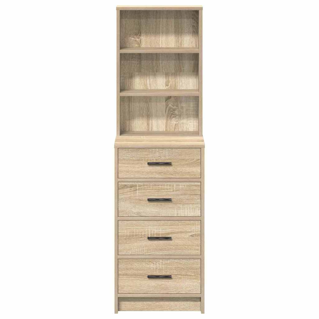 vidaXL Highboard Sonoma Δρυς 40 x 41 x 135 εκ. Επεξεργασμένο ξύλο