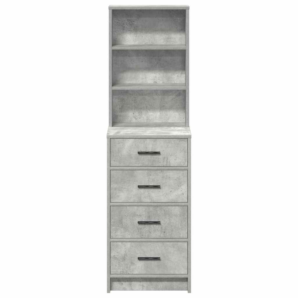 vidaXL Highboard με συρτάρι Γκρι σκυροδέματος 40 x 41 x 135 εκ.