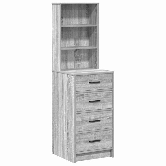 vidaXL Highboard Γκρι sonoma 40 x 41 x 135 εκ. Επεξεργασμένο ξύλο