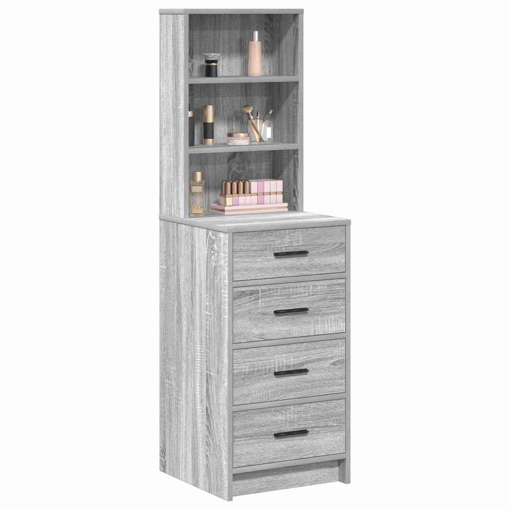 vidaXL Highboard Γκρι sonoma 40 x 41 x 135 εκ. Επεξεργασμένο ξύλο