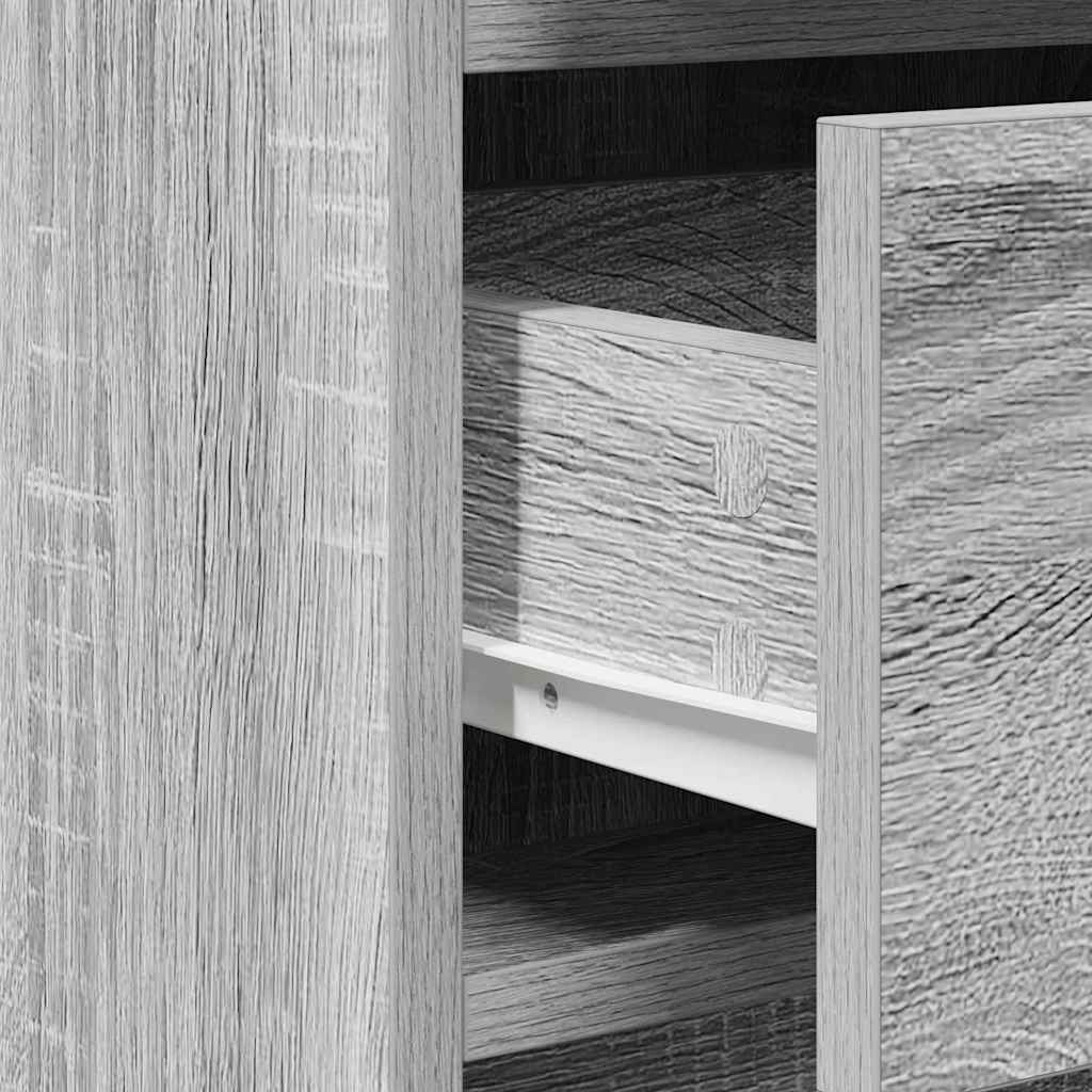 vidaXL Πλαϊνό γραφείο με συρτάρι Γκρίζο Σονομα 40 x 40.5 x 75 εκ
