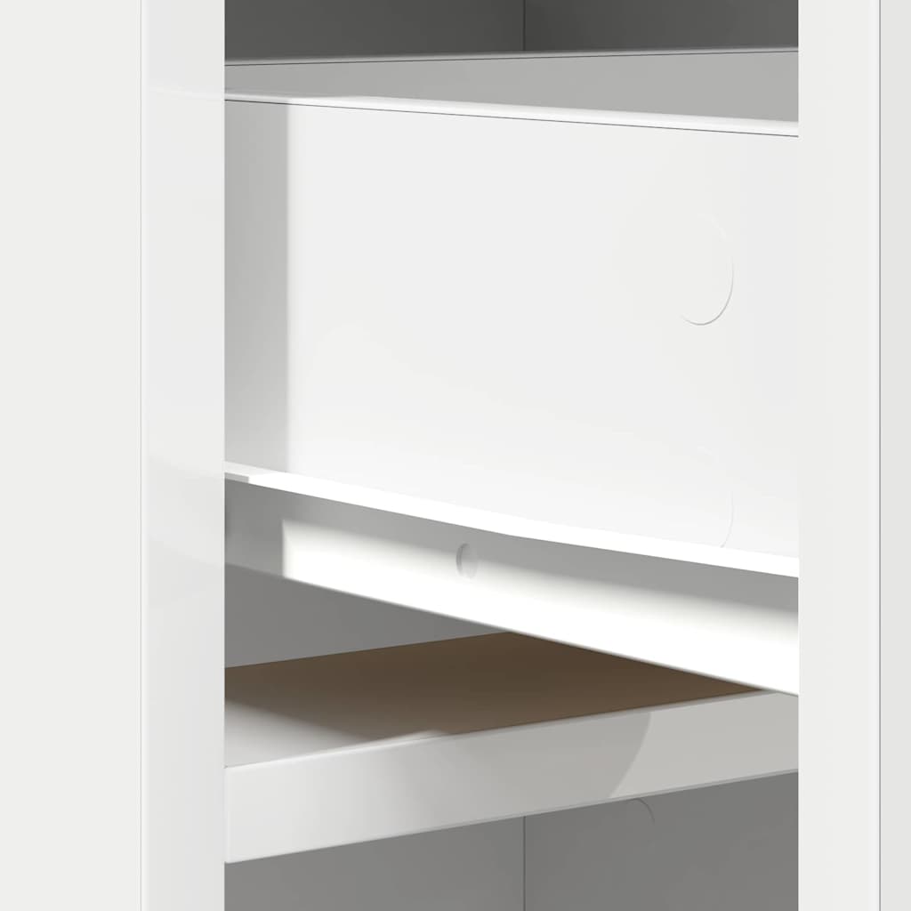 vidaXL Highboard Λευκό 40 x 40,5 x 135 εκ. Επεξεργασμένο ξύλο