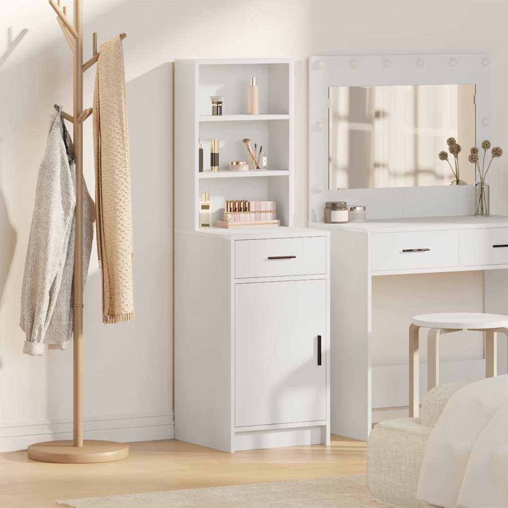 vidaXL Highboard Λευκό 40 x 40,5 x 135 εκ. Επεξεργασμένο ξύλο