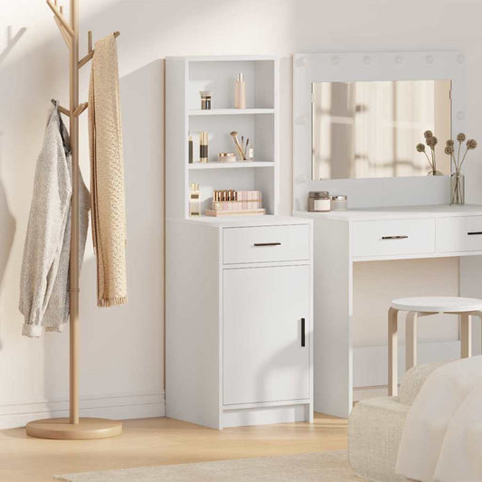 vidaXL Highboard Λευκό 40 x 40,5 x 135 εκ. Επεξεργασμένο ξύλο