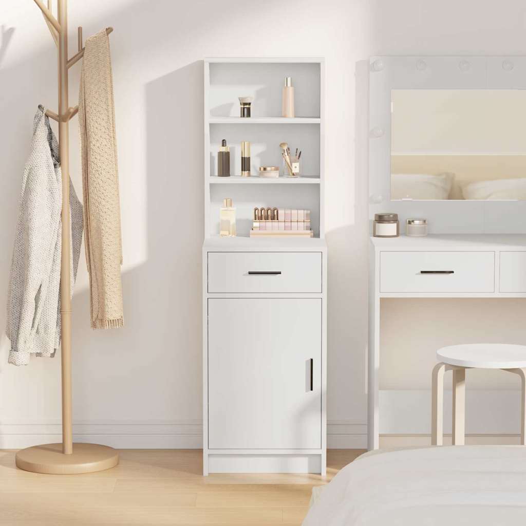 vidaXL Highboard Λευκό 40 x 40,5 x 135 εκ. Επεξεργασμένο ξύλο
