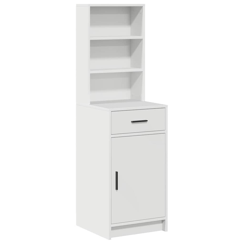 vidaXL Highboard Λευκό 40 x 40,5 x 135 εκ. Επεξεργασμένο ξύλο