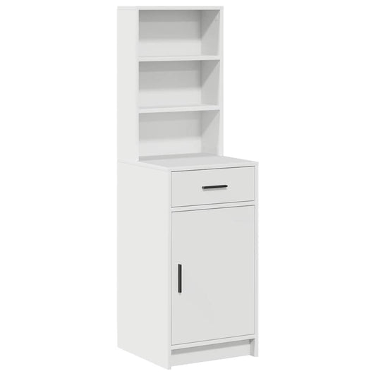 vidaXL Highboard Λευκό 40 x 40,5 x 135 εκ. Επεξεργασμένο ξύλο