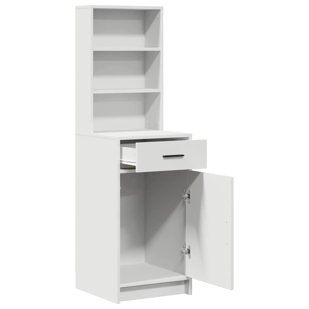 vidaXL Highboard Λευκό 40 x 40,5 x 135 εκ. Επεξεργασμένο ξύλο