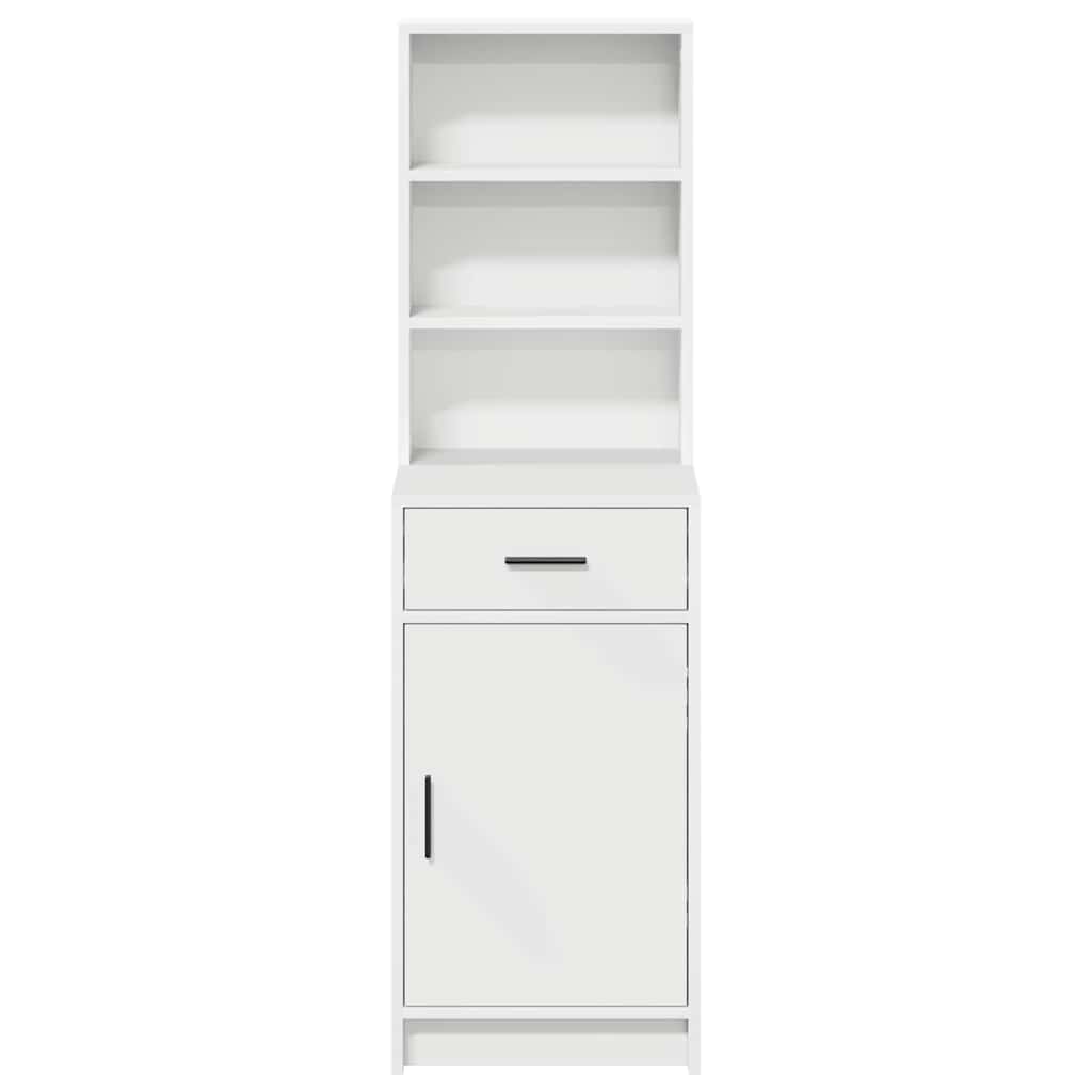vidaXL Highboard Λευκό 40 x 40,5 x 135 εκ. Επεξεργασμένο ξύλο