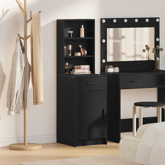 vidaXL Highboard Μαύρη Οξυά 40 x 40,5 x 135 εκ. Επεξεργασμένο ξύλο