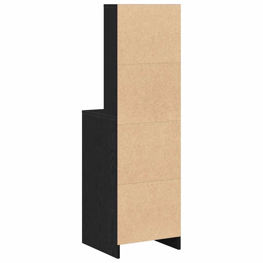 vidaXL Highboard Μαύρη Οξυά 40 x 40,5 x 135 εκ. Επεξεργασμένο ξύλο