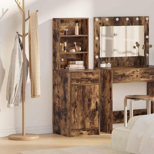 vidaXL Highboard Καπνιστό Δρύς 40 x 40,5 x 135 εκ. Επεξεργασμένο ξύλο