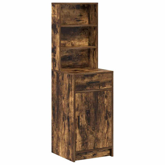vidaXL Highboard Καπνιστό Δρύς 40 x 40,5 x 135 εκ. Επεξεργασμένο ξύλο
