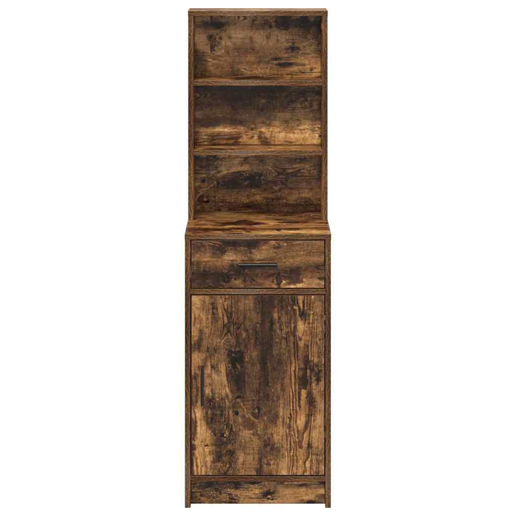 vidaXL Highboard Καπνιστό Δρύς 40 x 40,5 x 135 εκ. Επεξεργασμένο ξύλο