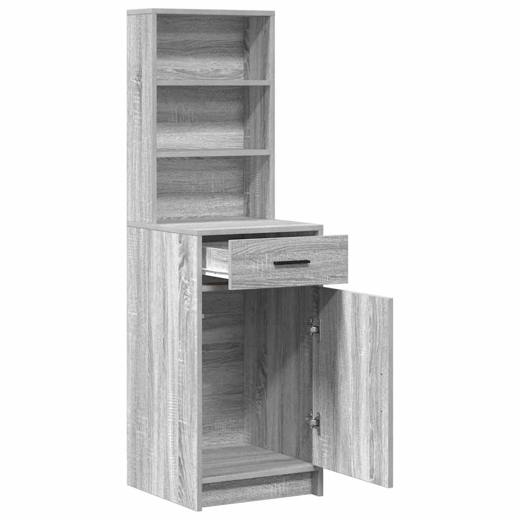 vidaXL Highboard Γκρίζο Σονομα 40 x 40,5 x 135 εκ. Επεξεργασμένο ξύλο