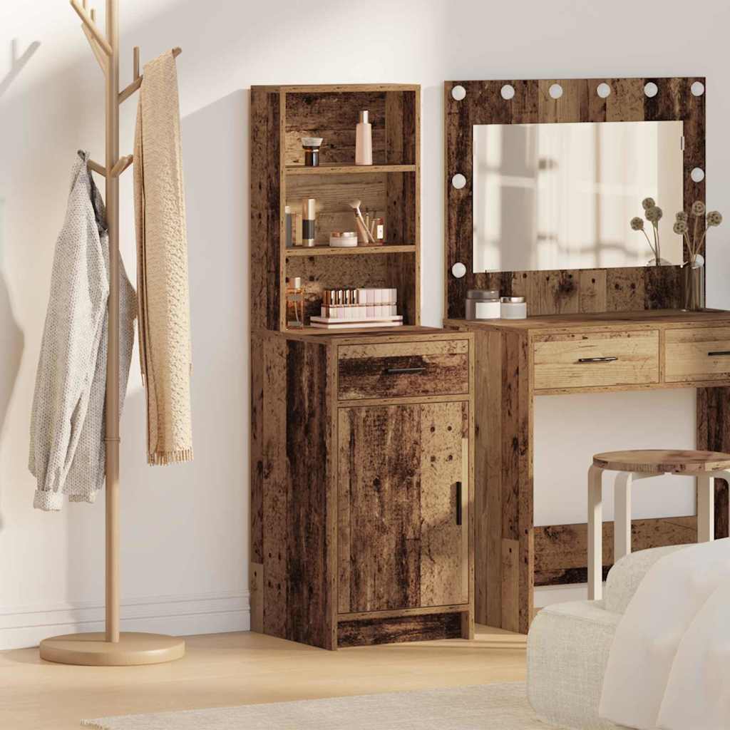 vidaXL Highboard Παλιό ξύλο 40 x 40,5 x 135 εκ. Επεξεργασμένο ξύλο